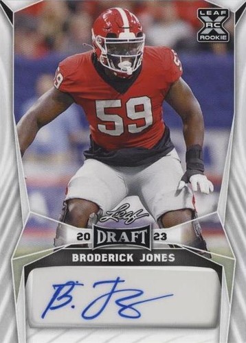 2023 Leaf Draft Broderick Jones #BA-BJ1