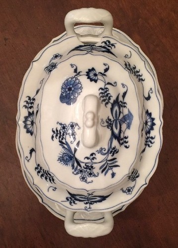 Rare Vintage Blue Danube Oval Soup Tureen W/ Lid & Underplate • Old Banner Mark
