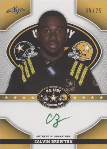 2015 Leaf U.S. Army All-American Bowl Calvin Brewton #TA-CB1
