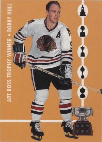 NHL ボビー・ハル　ブレット・ハル デュアルサインカード　1/1 SIGNED 1995-96 BOBBY HULL 1965-66 PARKHURST AUTOGRAPH HOCKEY