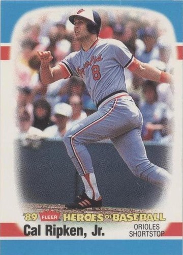 1989 Fleer Heroes of Baseball - Cal Ripken #34