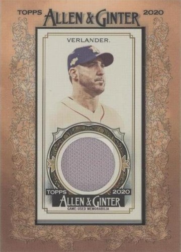 2020 Topps Allen & Ginter's - Justin Verlander #MFR-JV