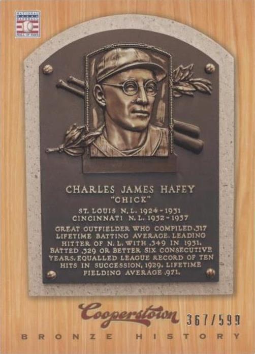 2012 Panini Cooperstown - Chick Hafey #37