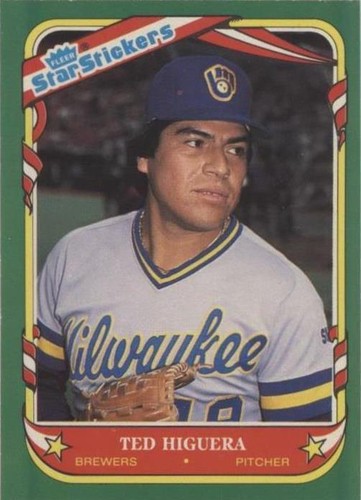 1987 Fleer Star Stickers - Teddy Higuera #60