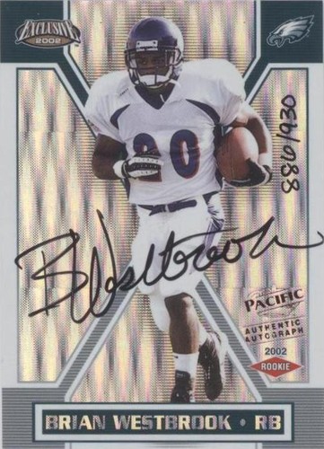 2002 Pacific Exclusive Brian Westbrook #197