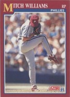 1991 Score Rookie & Traded - Mitch Williams #27T