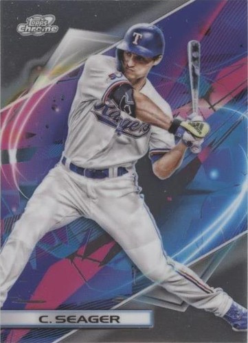 2022 Topps Chrome Baseball - Corey Seager - Blue Wave