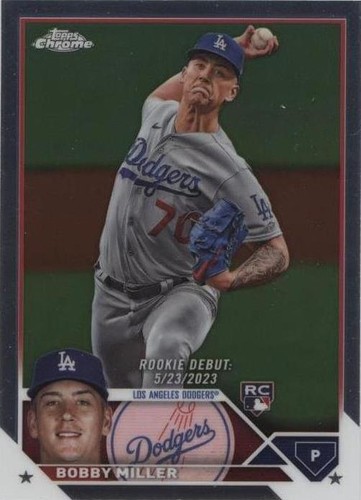 2023 Topps Chrome BOBBY MILLER Rookie Debut Green Refractor