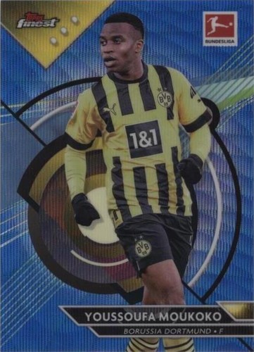 2022-23 Topps Chrome Bundesliga Blue Refractor #25 Youssoufa 2022-23 Topps Chrome Bundesliga Blue Refractor #25 Youssoufa