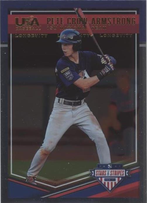 2018 Panini USA Baseball Stars & Stripes Longevity - Pete Crow-Armstrong #64