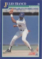1991 Score - Julio Franco #493