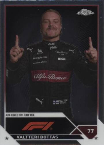 2023 Topps Chrome 1 F1 Valtteri Bottas Orange Wave /25 POP 1