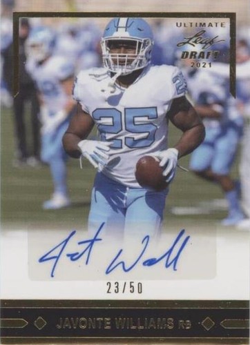 2021 Leaf Ultimate Draft Javonte Williams #GLR-JW2