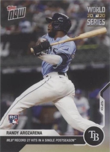 【激レア】RANDY AROZARENA オートサインRCカード Randy Arozarena 2020 Topps Series 1 #229 Rookie RC Signed