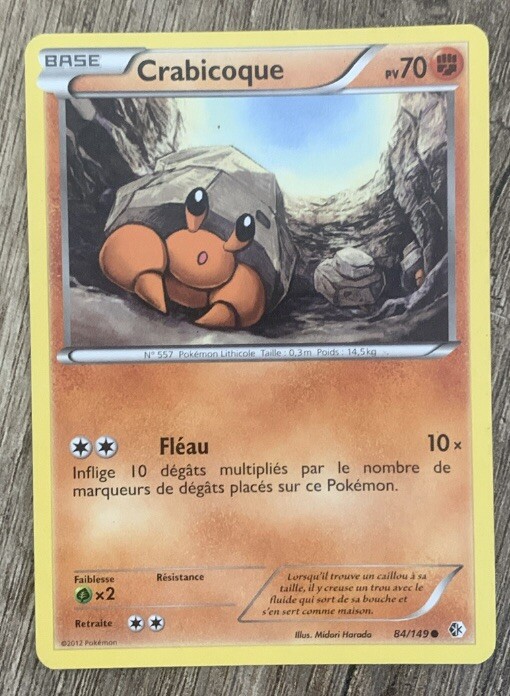 Carte PokÃ©Mon Crabicoque Noir Et Blanc FrontiÃ¨Res Franchies 84/149 Fr