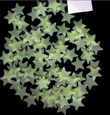 20 Pcs 30mm Glow in the Dark Star stickersFluorescent wall artParty Deco 