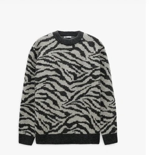 Animal print sweater zara cheap
