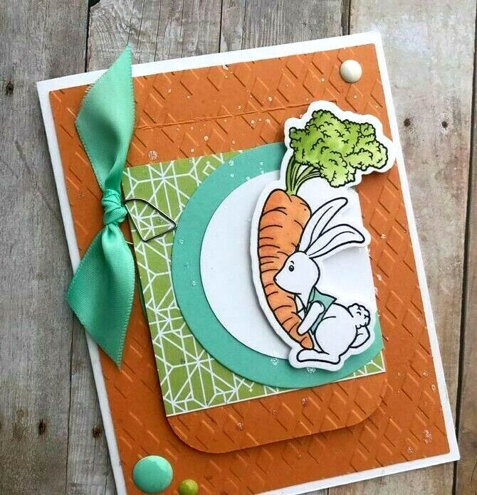 New FSJ Fun Stampers Journey LOVE BUNNY Rubber Stamp Set ~ Spring Easter Bunny