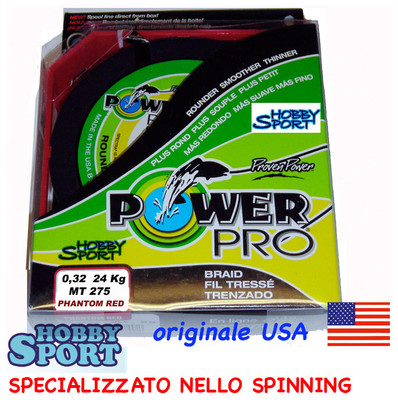 POWER PRO FILO TRECCIATO 275 MT DIAM. 0,32MM PHANTOM RED ORIGINALE USA