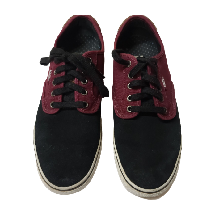 VANS ULTRACUSH PRO、ブラック、スエード、US8、26cm VANS UltraCush Pro Mens 8.5 Burgundy Black Canvas Suede