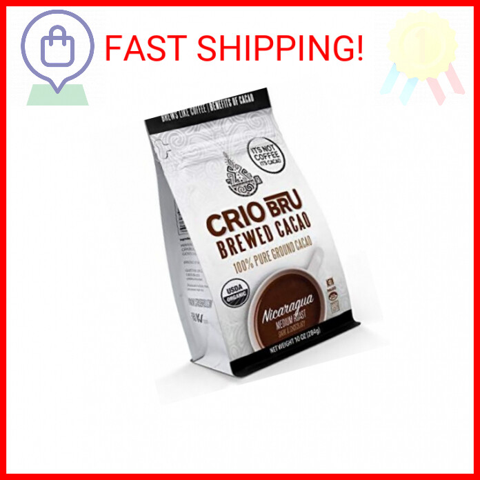 Crio Bru Brewed Cacao Nicaragua Medium Roast 10oz Bag - Coffee Alternative Natur