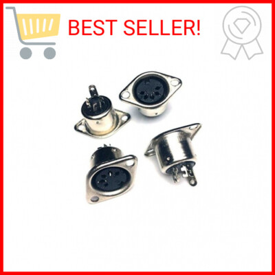 CESS DIN Female 5-Pin Jack Socket Connector Panel Mount Soldering - 5 Pin MIDI D