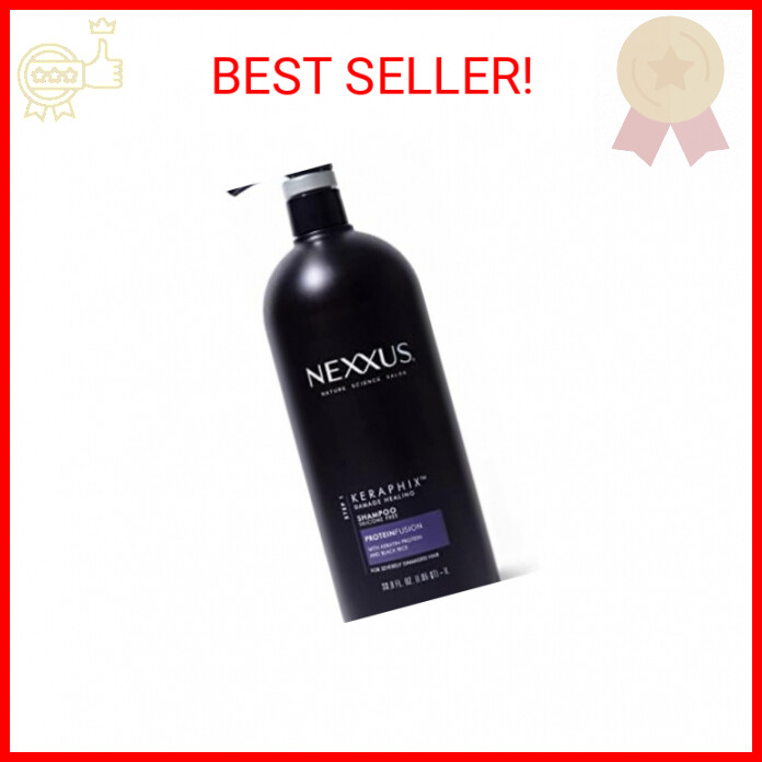 Nexxus Keraphix Shampoo for Damaged Hair With ProteinFusion Keratin Protein, Bla