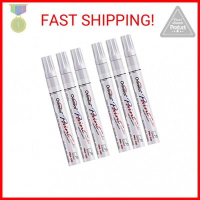 White Paint Markers Pens - Single color 6 Pack Permanent Oil Based Paint Pen, Me
