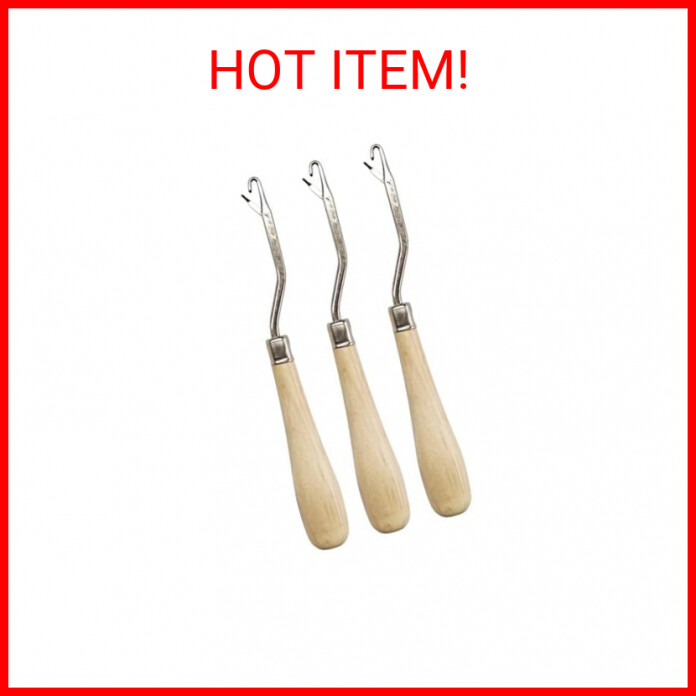 Latch Hook Tools, 3Pack Wooden Bent Latch Hooks