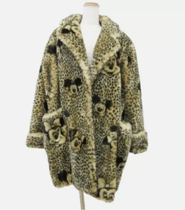 APPARENCE × DISNEY エコファーコート APPARENCE PARIS DISNEY Eco Fur Hooded Coat Leopard vintage
