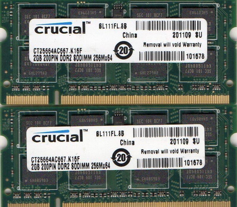 4GB (2x 2GB) HP Compaq Presario CQ50/CQ60/CQ61/CQ70/CQ71