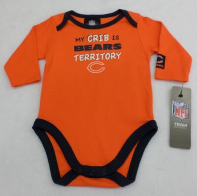 NFL Chicago Bears My Crib is Bears Territory Long Sleeve Creeper 3-6 Months