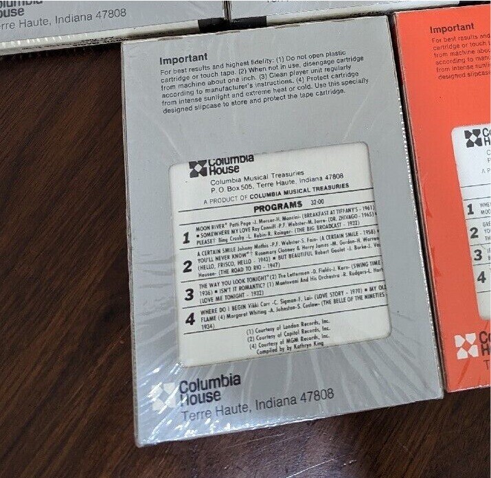 8 TRACK TAPE Columbia House Cartridge Hollywood Hollywood (BRAND NEW) Sealed