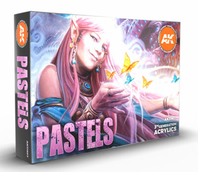 AK Interactive #AKI-11607 Pastels 3G Acrylic Paint Set