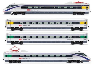 RIVAROSSI HR2964 Scala HO Elettrotreno ETR 470 livrea argento SBB epoca V