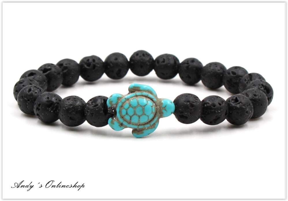 Böhmisches Armband Mit Türkis-Anhänger & Schildkröte – Perlenarmband Für Damen & Mädchen