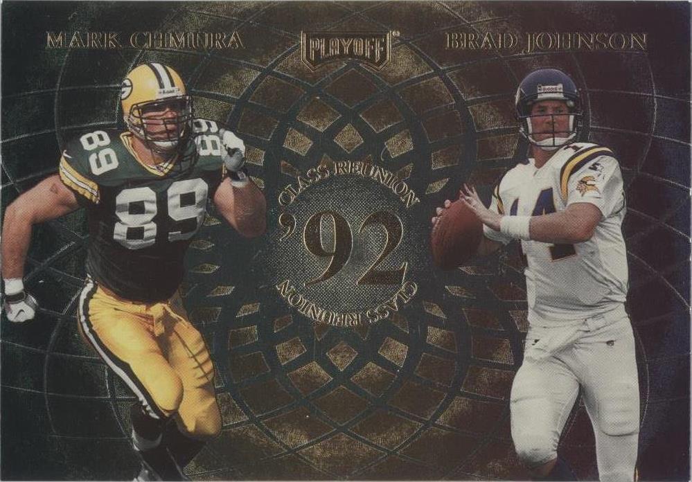 1998 Playoff Momentum SSD Brad Johnson Carl Pickens Mark Chmura #CJPB