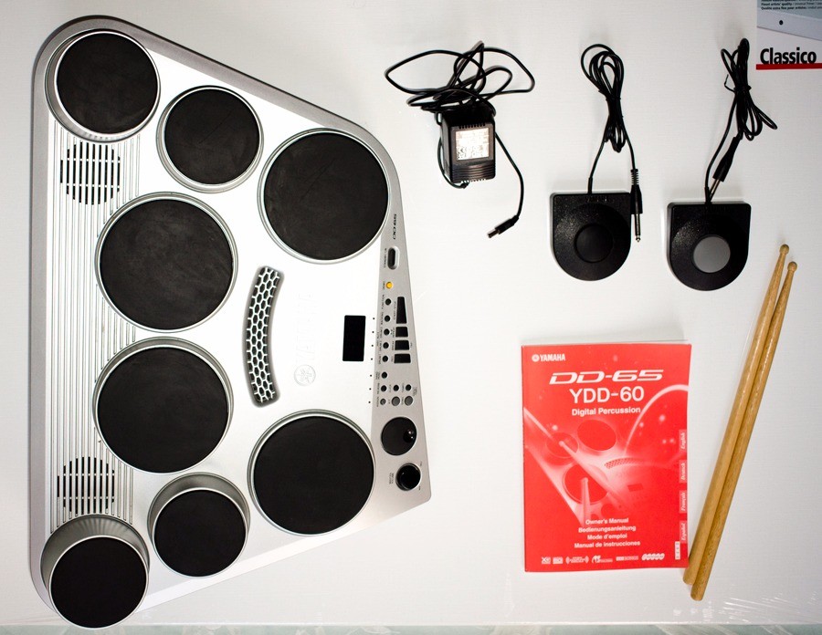 Yamaha DD65 Digital Electronic Drum Set with Foot Pedals & Power