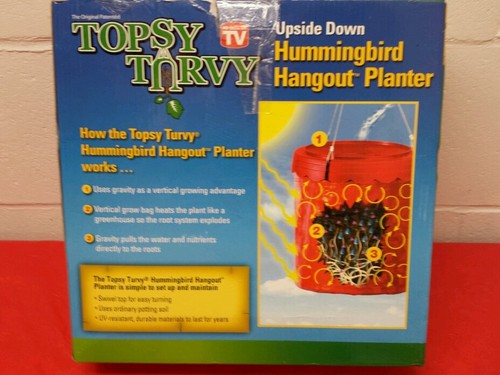 1 - Red  TOPSY TURVY PLANT HANGER Hummingbird Planter as seen on TV BRAND NEW