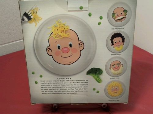 Fred and Friends Fred Plays with his Food Plate Make Food Faces Boy 8.5