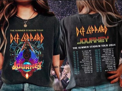 2024 Def Leppard And Journey Summer Stadium Tour T-Shirt unisex S-3XL