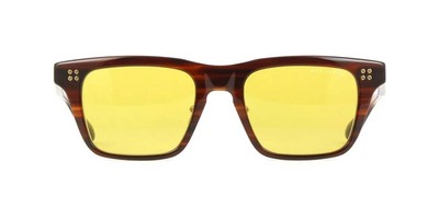 Pre-owned Dita Dts713-a-02 Thavos Chestnut Swirl W Sunglasses In Golden Amber