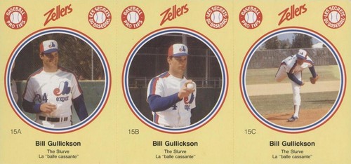 1982 Zellers Baseball Pro Tips Montreal Expos - Bill Gullickson #15