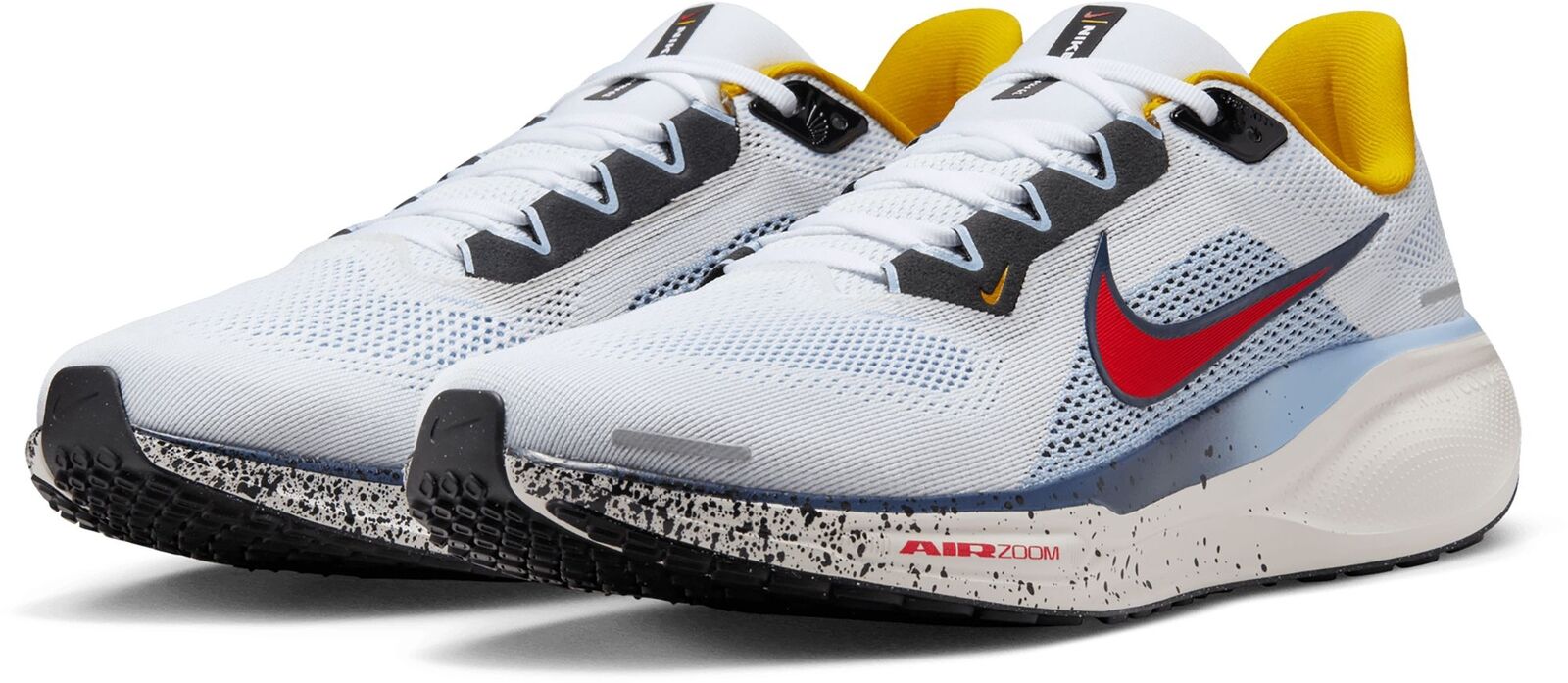 Nike Men's Pegasus 41 White/Psychic Blue/Speed Yellow Road Nike Men's Pegasus 41 White/Psychic Blue/Speed Yellow Road
