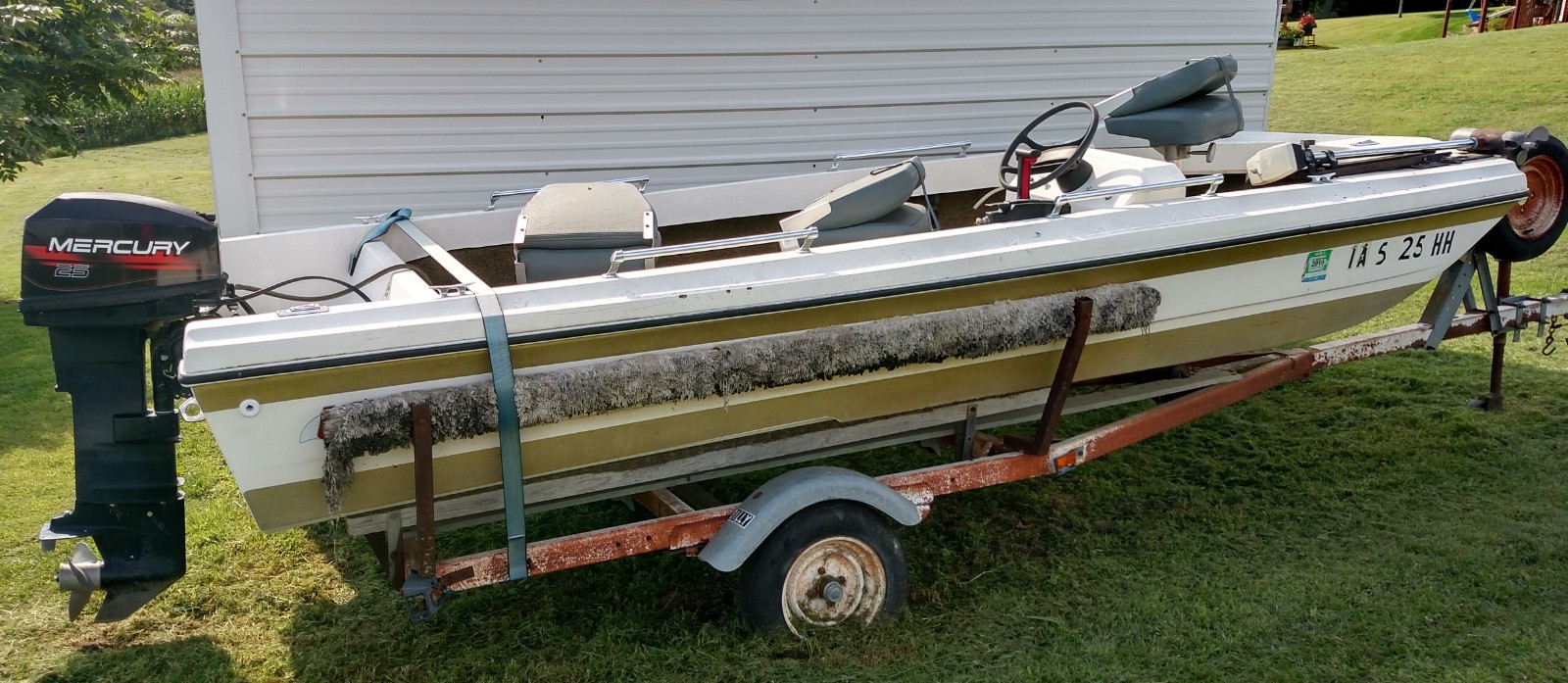 1979 Lund Dixie Draw 15'6" Fishing Boat & Trailer - Iowa