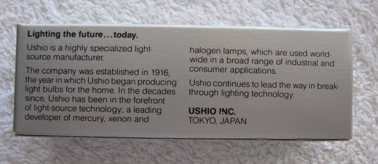 NOS USHIO halogen projector lamp, bulb, BSW 7V 0.2A