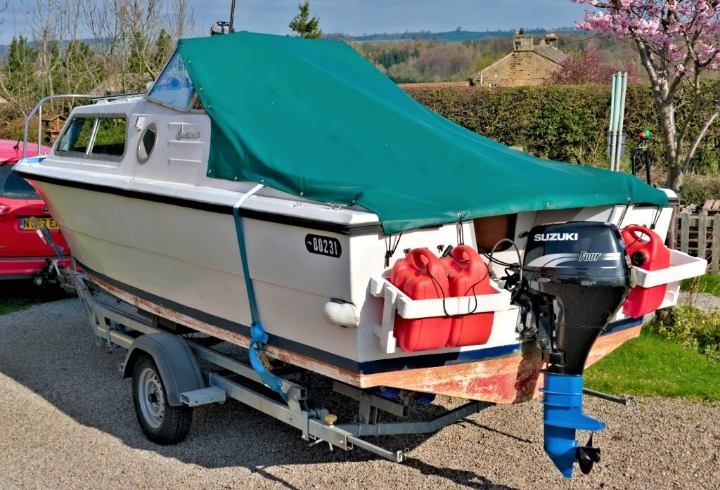 Classic Norman 20 Cabin Cruiser Day Boat With Without Trailer In