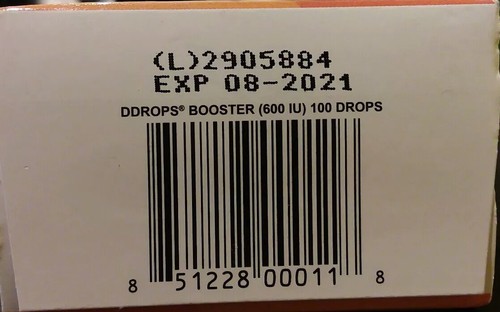 Ddrops Booster Liquid Vitamin D3 600 IU per drop (2.8 ml) - 100 drops *Pls Read*