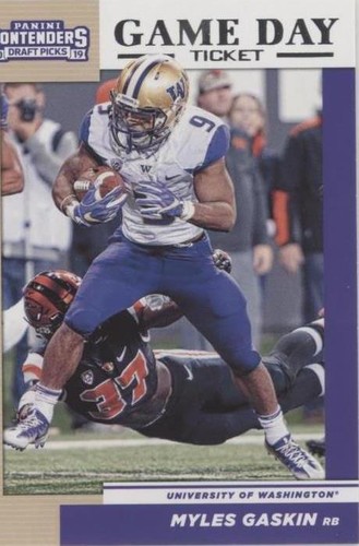2019 Panini Contenders Draft Picks Myles Gaskin #32