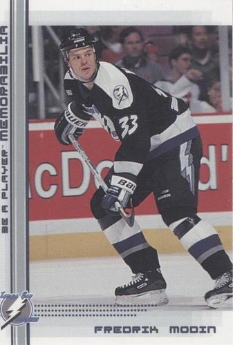 2000-01 In the Game Be A Player Memorabilia - Fredrik Modin #191